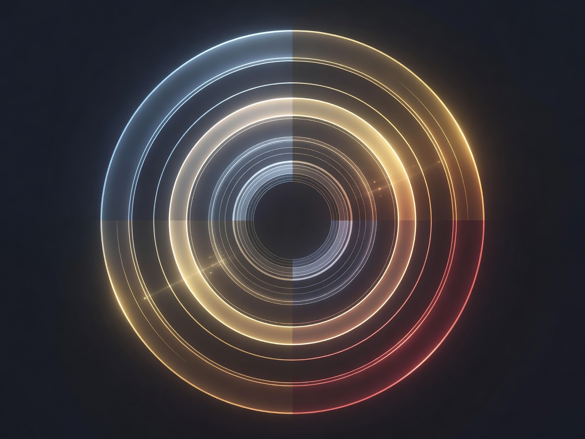 Layered concentric glowing rings mapping boundaries of qualifying expenditure in regulatory frameworks