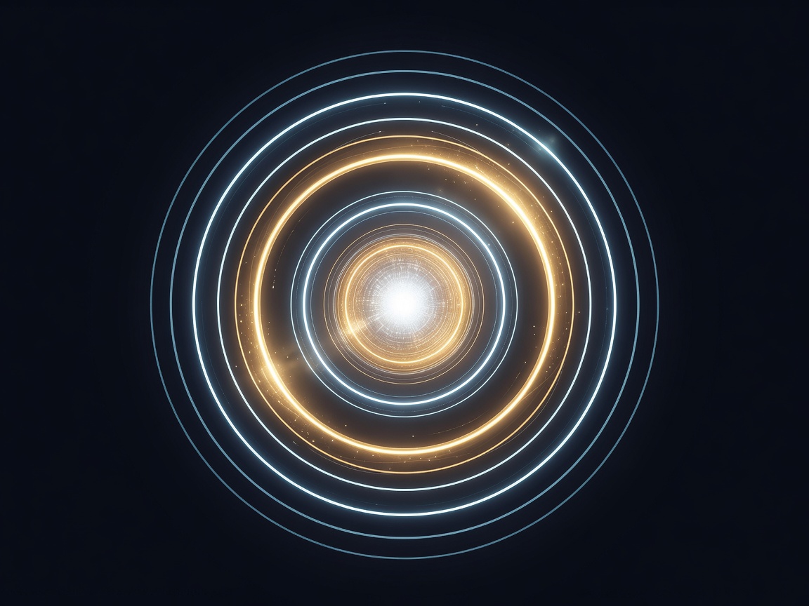 Concentric glowing rings isolating a core representing qualifying technical expenditure